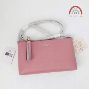 New! Kate Spade New York Ivy Street Amy Rose Lip Balm Pink Leather Crossbody Bag